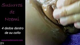 Four Fingers Deep Inside Her Pussy During Massage