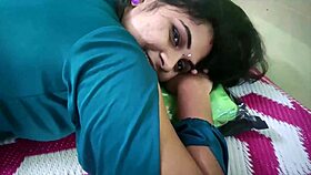 Desi couple sharing sweet romance and passionate kisses in bed 😘