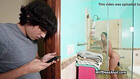 fresh wife feels excited for surprise anal with stranger