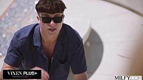 Milfy Busty Blonde Milf Laura Bentley Cant Resist Pool Boys Thick Cock