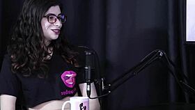 Yumi Trap Transsexual In Sheer Red Lingerie Group Fun