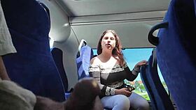 Exhibitionist Seduces Milf to Suck Dick on Bus Until Cum!