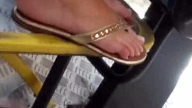 Girl With Perfect Foot Rides Bus Part 1