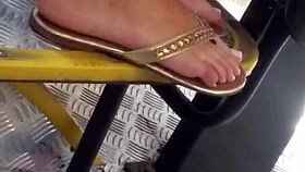 Girl With Perfect Foot Rides Bus Part 1