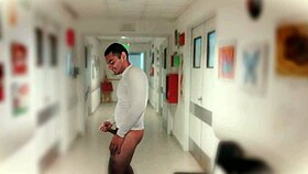 i stroke my monster cock alone in the hospital