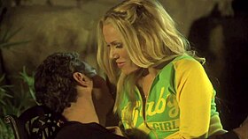 blonde hottie fucks her man in the evening garden