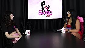 Yumi Trap Transsexual In Sheer Red Lingerie Group Fun