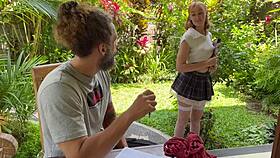 Tied-Up Babe Devours My Big Hard Boner!