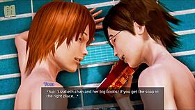 Detailed exploration of the academy in an erotic game setting