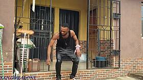 fucking my neighbor babe in the xhomealone room while she waits for her boyfriend, she's so sexy and curvy