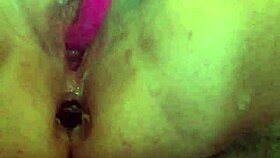 Anal plug insertion and masturbating with a g-spot vibrator