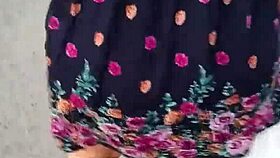 i follow and lift the skirt of a woman on the street