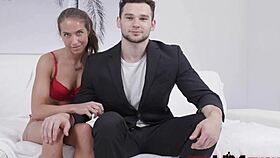 Zack Dickson Worships Violet Moore's Twat With His Big Hard Dick