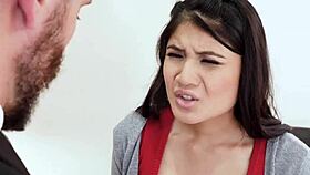 Asian punished by dick and belt 😈