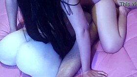 amateur proposes threesome with sex doll and cums inside