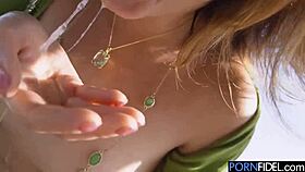 morning fun with kinky girlfriend giving outdoor deepthroat 😈