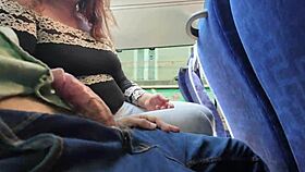 Exhibitionist Seduces Milf to Suck Dick on Bus Until Cum!