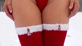 Horny stepmom showing her new sexy bikini for christmas with some dirtytalk for her stepson watch the hot milf nude at the end ai-generated