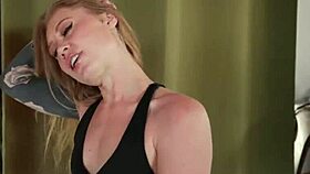 Taylor Rae undresses mid-yoga, pleasures herself to climax.