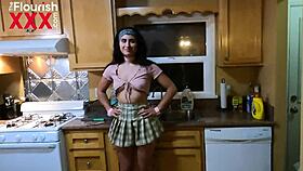 Angeline Red 19Yo Step Daughter Strips And Gets Fucked