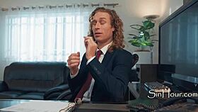 Wife caught me with chubby assistant, she joins