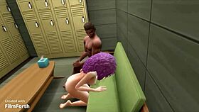 interracial cuckold babe workouts hard in gym