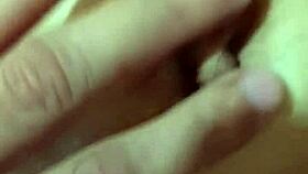 exploring her deep navel in a casual massage session