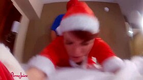 the christmas black breeding of mrs claus, she moans 'fill me up' starring aurora foxe