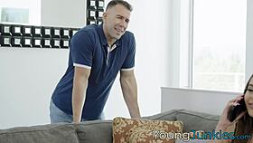 blonde nicole aria bounces wildly in intense reverse cowgirl