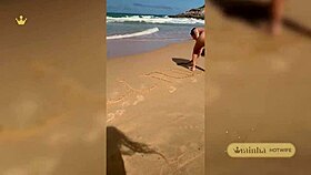 hotwife queen tests liquid gel vibrator naked on nudist beach