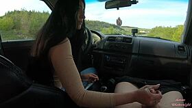 she said, 'give me a handjob right here on the public road'