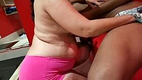 Wife Sucks Huge Black Cock in Motel Chair Tease