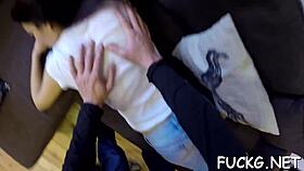 naïve legal age teen team-fucked on spycam