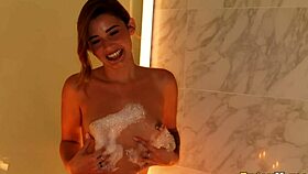 Blonde and brunette babes indulge in pleasure