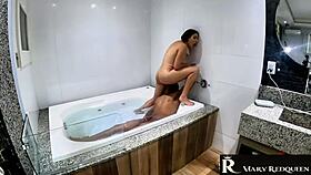 He didn't wait for the jacuzzi, black stud creampies her instantly!