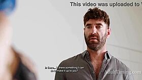 husband catches wife fem domming, lets her dominate him too