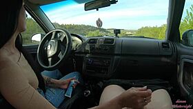 she said, 'give me a handjob right here on the public road'