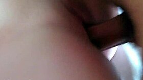 Creampie fills tight shaved pussy in heated bedroom session