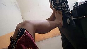 Office buddy's girlfriend fingers her wet pussy fulfilling work fetish