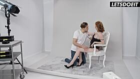 Busty redhead lenina crowne rides passionately in sensual pussy fuck