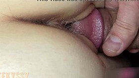 he rubs his hard cock on my tight pussy till huge cumshot