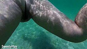 Multiple Creampie Underwater - Three Times Cum Inside