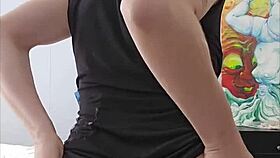 Gorgeous Trans GF Dildos Fat Ass And Cums