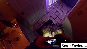 pornstar sarah jessie drops a steamy bathroom bj! 🔥🍆