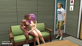 interracial cuckold babe workouts hard in gym