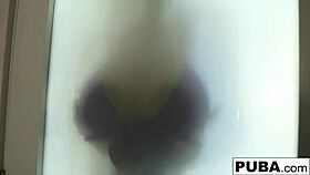 fucking in the bedroom with a busty blonde babe