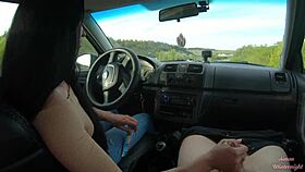 she said, 'give me a handjob right here on the public road'