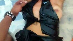 Petite modelo venezolana gets approached by her best friend after a costume party