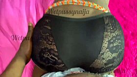 yo, wet ebony teen naija goes wild riding massive big black cock close up