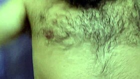 hairy stud flashing his body in public spots